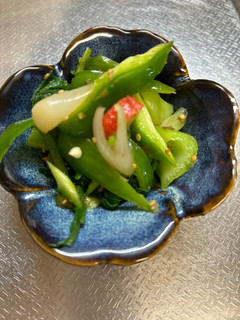 青梗菜とピーマンらっきょう和え-レシピのメイン写真