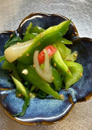 青梗菜とピーマンらっきょう和え-レシピのメイン写真