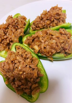 【簡単】パリパリピーマンの肉味噌詰め-レシピのメイン写真