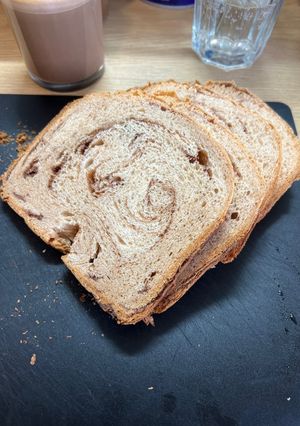AIと作る!「シナモン&チョコ食パン」-レシピのメイン写真