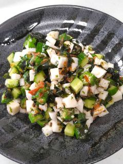 オクラと長芋とキュウリとわかめの和え物-レシピのメイン写真