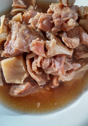 簡単　ボイル済牛スジ肉の煮物　牛すじ肉-レシピのメイン写真
