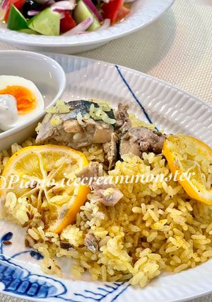 サバ缶のレモン炊き込みご飯-レシピのメイン写真