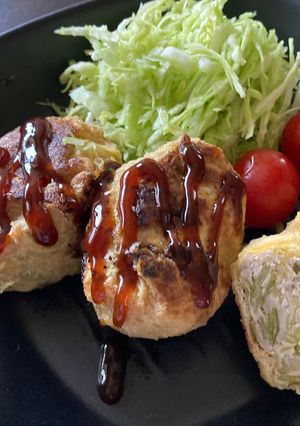 【主菜】揚げずに！油揚げのメンチカツ風-レシピのメイン写真