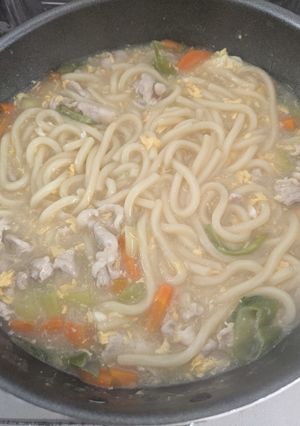 肉・野菜・卵うどん-レシピのメイン写真