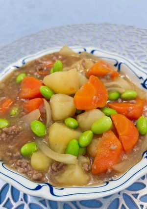 【簡単節約おばんざい】挽肉の肉じゃが風-レシピのメイン写真