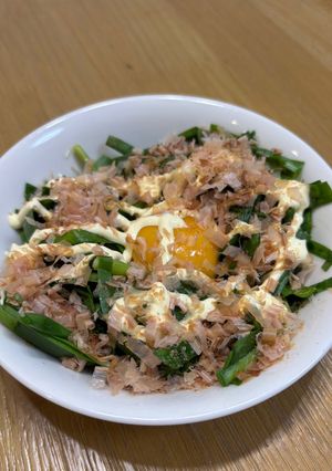 【レンチン料理】ニラ玉お浸し-レシピのメイン写真