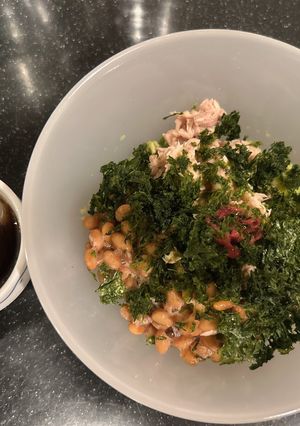 アボカド納豆ツナあおさを冷たい出汁で-レシピのメイン写真