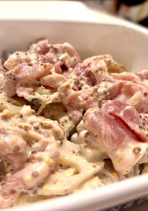 生ハムと蓮根の粒マスタードソース和え-レシピのメイン写真