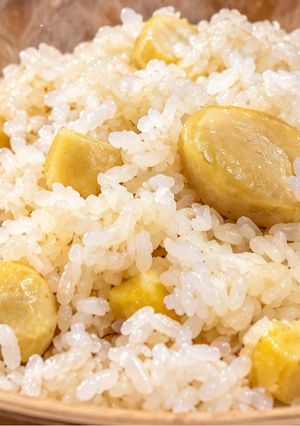 子供大好き！美味しい栗ご飯餅米-レシピのメイン写真
