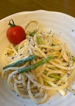 簡単！青ネギ＆マヨレモンのパスタ♡-レシピのメイン写真