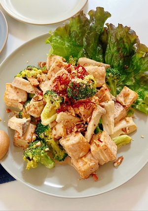 争奪戦！にんにく香る厚揚げのエビマヨ風-レシピのメイン写真