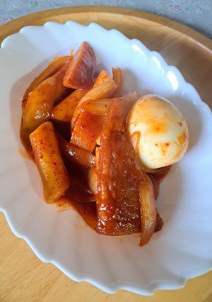 韓国ごはん＊トッポッキ(甘辛味噌餅炒め)-レシピのメイン写真