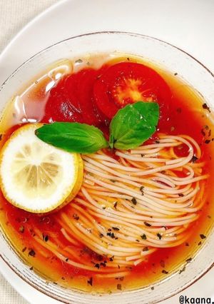 冷やしトマトそうめん-レシピのメイン写真