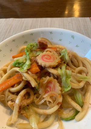 野菜とベーコンの焼きうどん-レシピのメイン写真