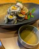 島原手延そうめんと三原たこの海苔巻き揚げ
