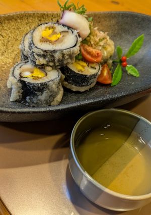 島原手延そうめんと三原たこの海苔巻き揚げ-レシピのメイン写真