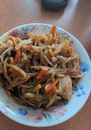 鶏むね肉と野菜で鉄板焼きそば-レシピのメイン写真