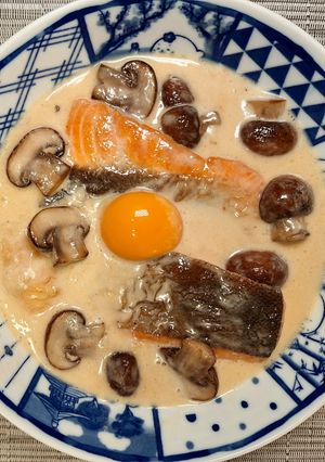 鮭とマッシュルームのクリーム煮-レシピのメイン写真