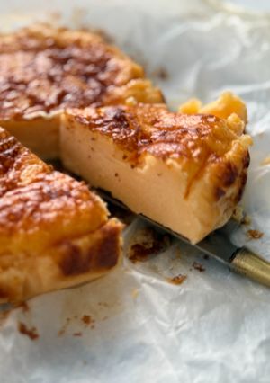 スライスチーズで！バスク風チーズケーキ-レシピのメイン写真