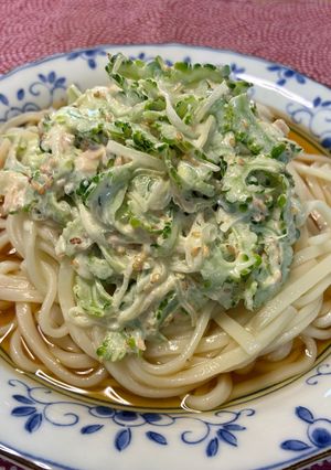 サッパリして旨い❗️ゴーヤのサラダうどん🤩-レシピのメイン写真