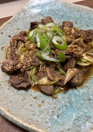 鶏ハツの山椒ネギポン酢和え-レシピのメイン写真