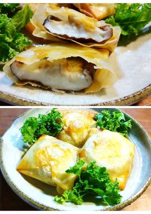 ジューシーなおつまみ　生椎茸の春巻　-レシピのメイン写真