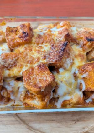 【簡単主食】パスタソースでパングラタン-レシピのメイン写真