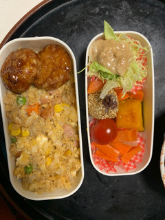 全てレンジ洋風レモンオイ味噌味炒飯弁当-レシピのメイン写真