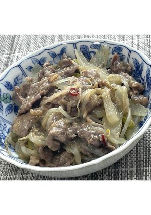 牛肉ともやしの蒸し焼き肉★動画あり★-レシピのメイン写真