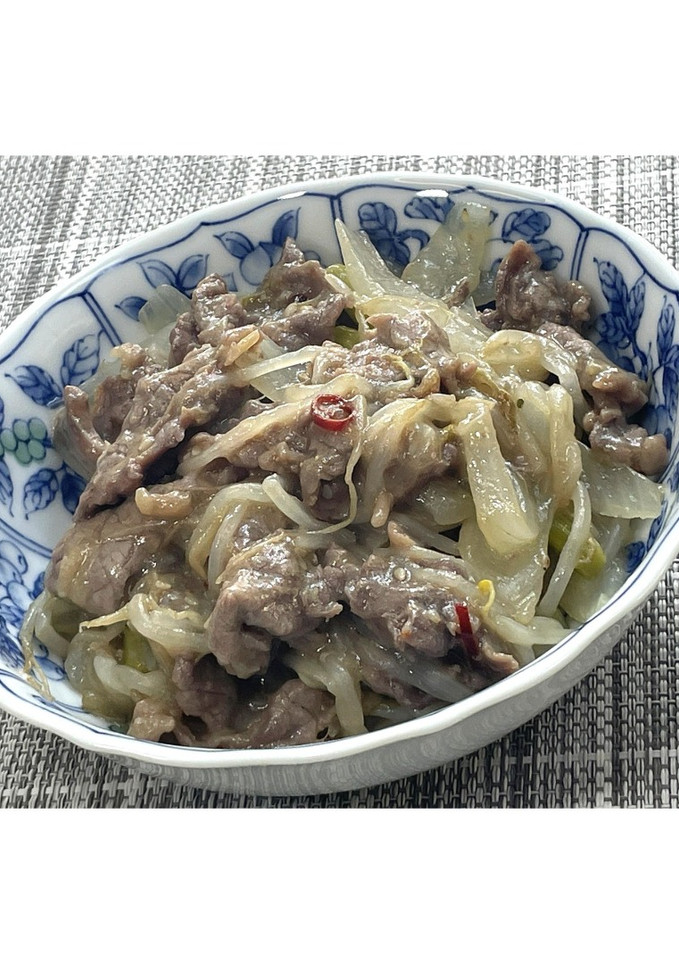牛肉ともやしの蒸し焼き肉★動画あり★-レシピのメイン写真
