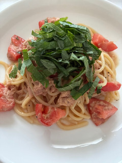 ツナとトマトの和風パスタ-レシピのメイン写真