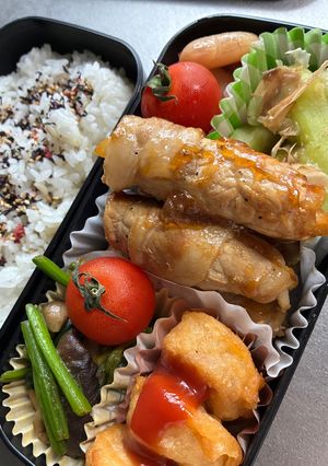 愛妻?弁当⑪(ポテト肉巻き他)-レシピのメイン写真