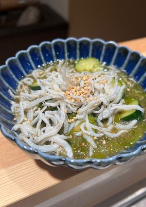 和風！めかぶと胡瓜のしらす和風和え-レシピのメイン写真