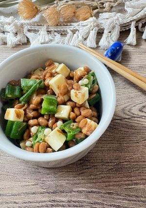 チーズオクラ納豆-レシピのメイン写真