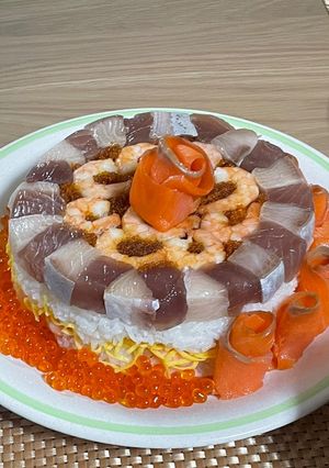 寿司ケーキ 〜バレンタイン〜-レシピのメイン写真
