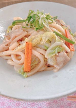 白菜の味噌焼きうどん-レシピのメイン写真