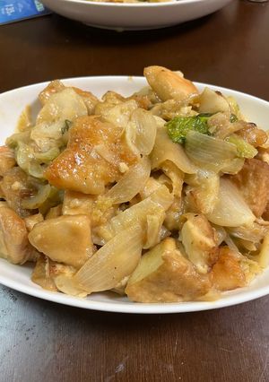 鶏むねと厚揚げの味噌マヨ炒め-レシピのメイン写真