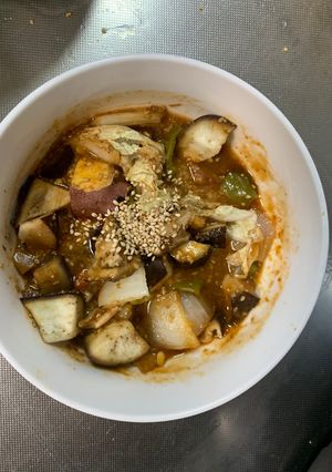根菜茄子白菜コク旨ウスター味温野菜サラダ-レシピのメイン写真