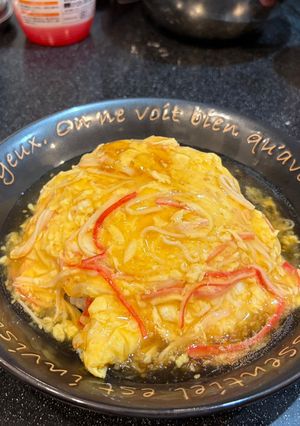 【男料理】子供と食べる簡単とろとろ甘酢餡の天津飯-レシピのメイン写真