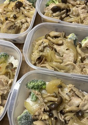 冷凍豚丼弁当1週間分-レシピのメイン写真