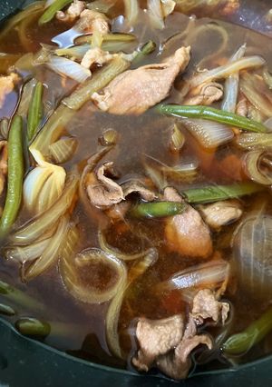 めちゃくちゃ簡単🩷玉ねぎとインゲンの豚丼🐷-レシピのメイン写真