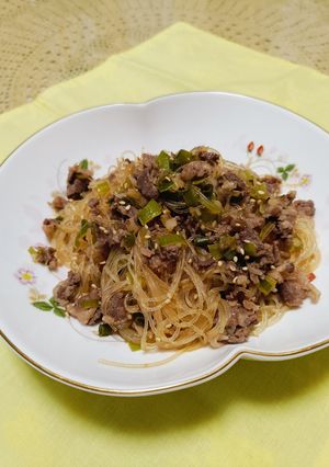牛肉と春雨の炒め物-レシピのメイン写真