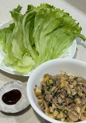 レタス巻きの具　タケノコ&ひき肉-レシピのメイン写真