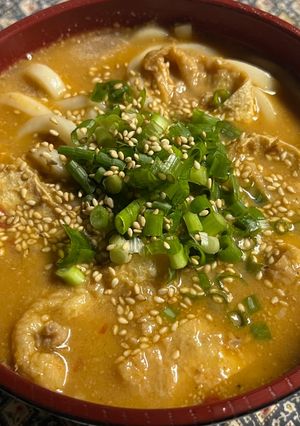 担々きつねうどん-レシピのメイン写真