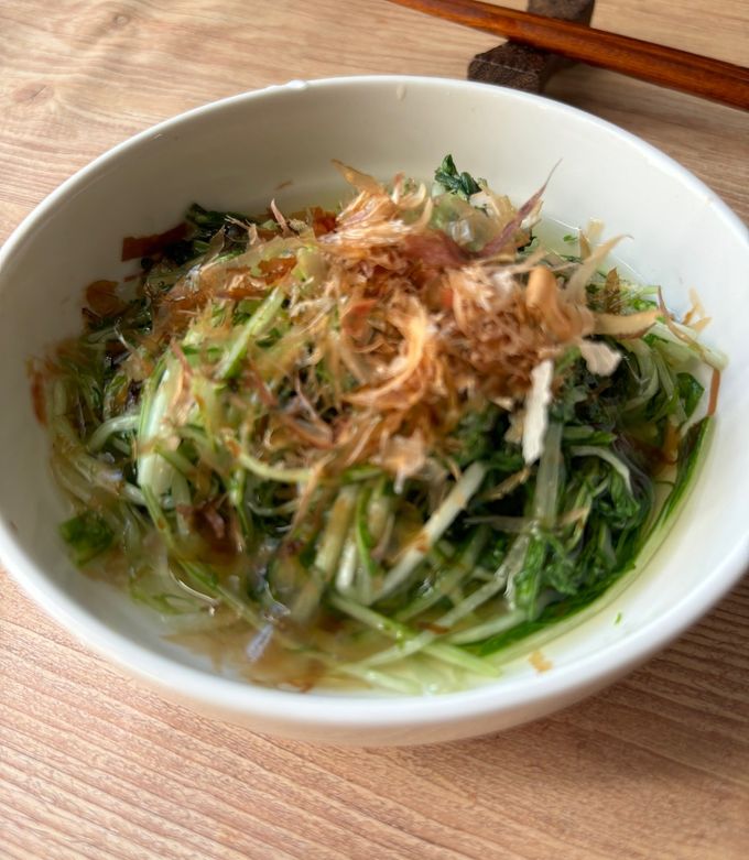 あと一品欲しい時　水菜の時短お浸し-レシピのメイン写真