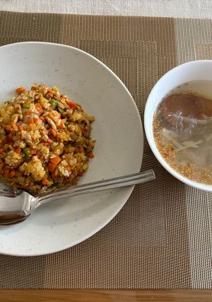 カレーチャーハンとはるさめスープ-レシピのメイン写真