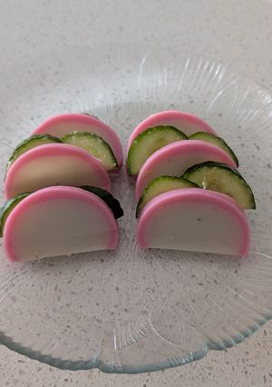 アメリカ・簡単板わさ胡瓜添え-レシピのメイン写真