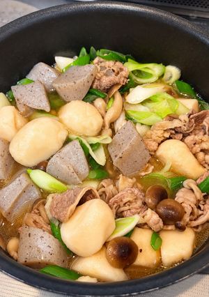 里芋とこんにゃくの山形風芋煮-レシピのメイン写真