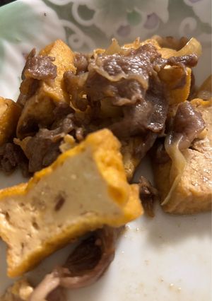 厚揚げと牛肉の甘辛煮-レシピのメイン写真